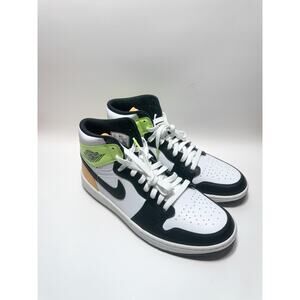 Men’s Size 10 Nike Air Jordan 1 High Golf Shoe White Black Volt Gold DQ0660-105
